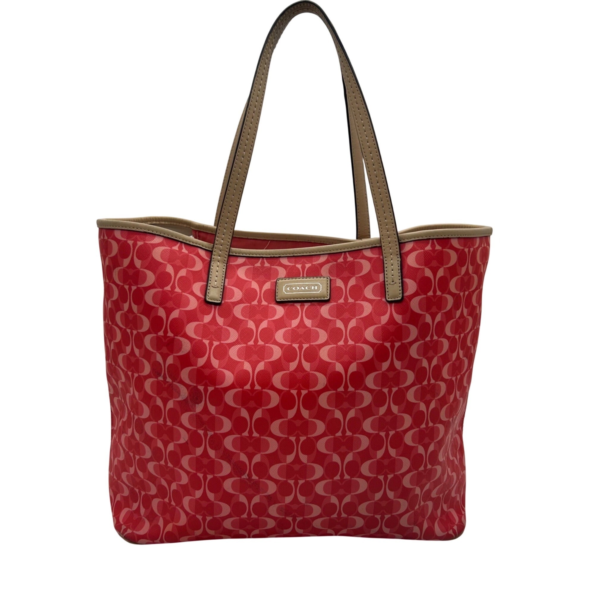 Coach Pink Coated Canvas Park Metro Tote Bag F25673