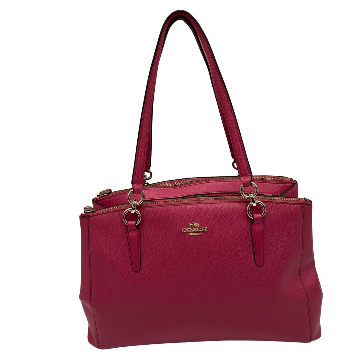  Coach Pink Leather Tote Bag