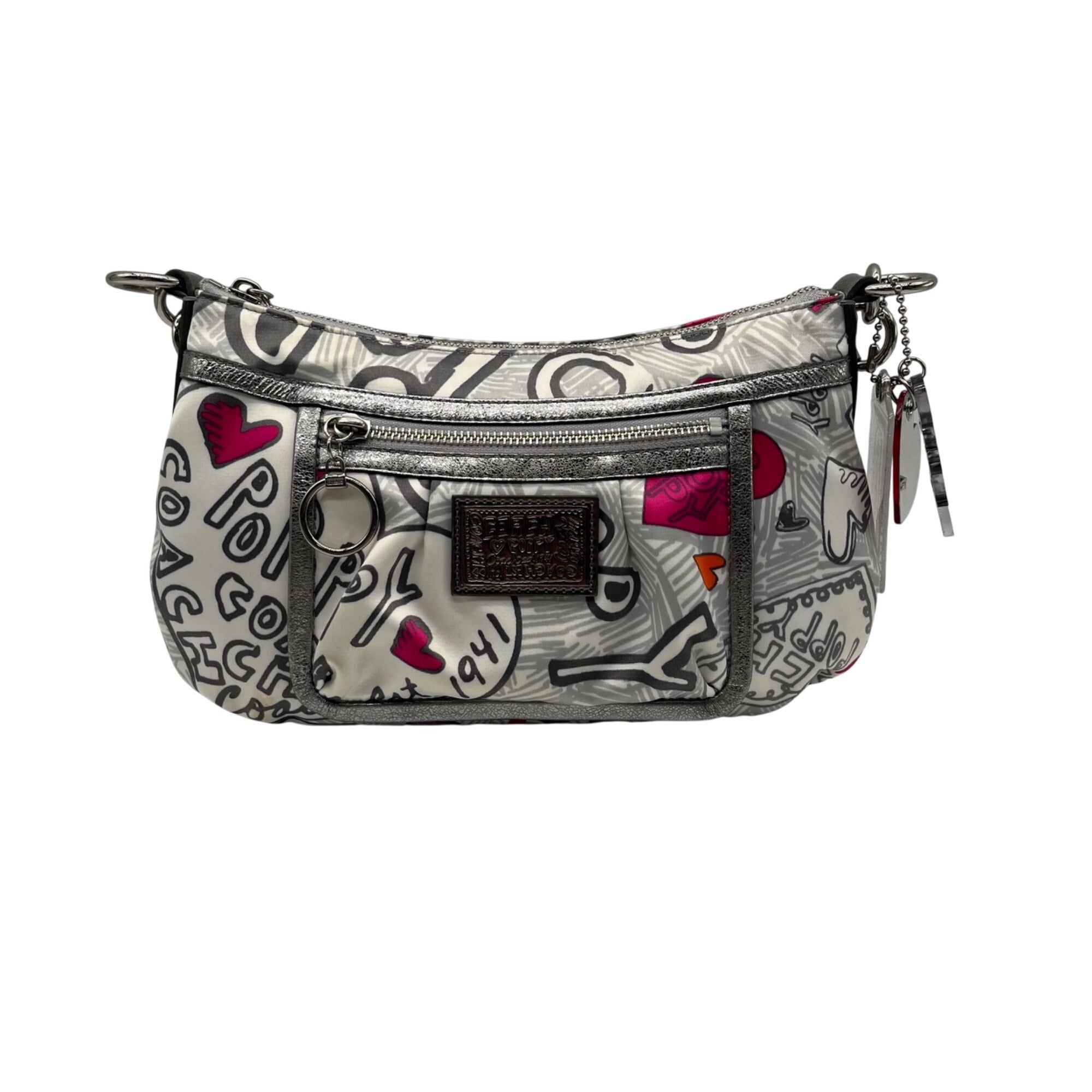 Coach Poppy Graffiti Fabric Groovy Shoulder Bag-14549