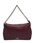 Coach Red Wine Pebbled Leather Carrie Convertible Crossbody Bag