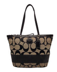 Coach Signature Canvas Black Tote Bag F15112