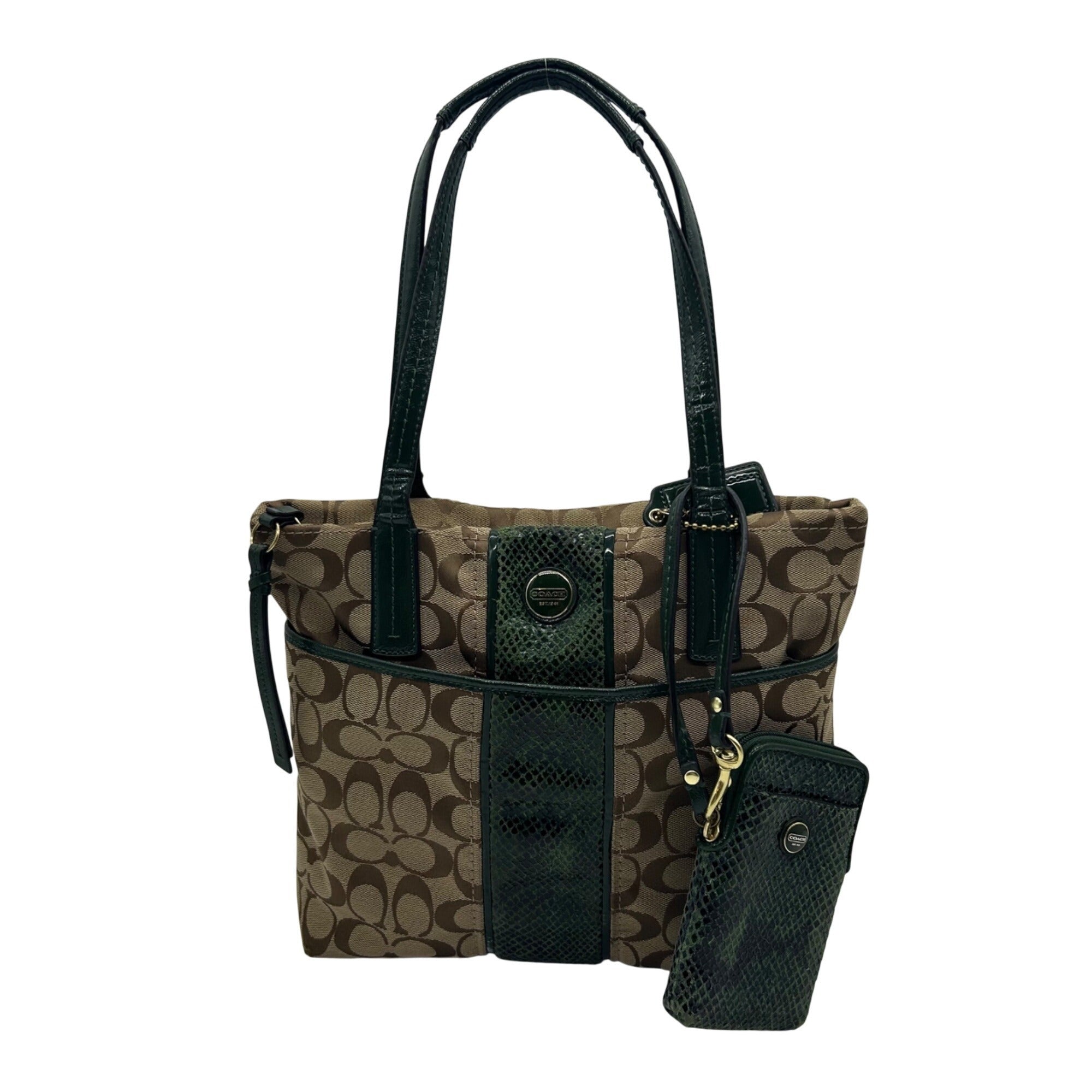 Coach Signature Python Stripe Tote Bag F25706