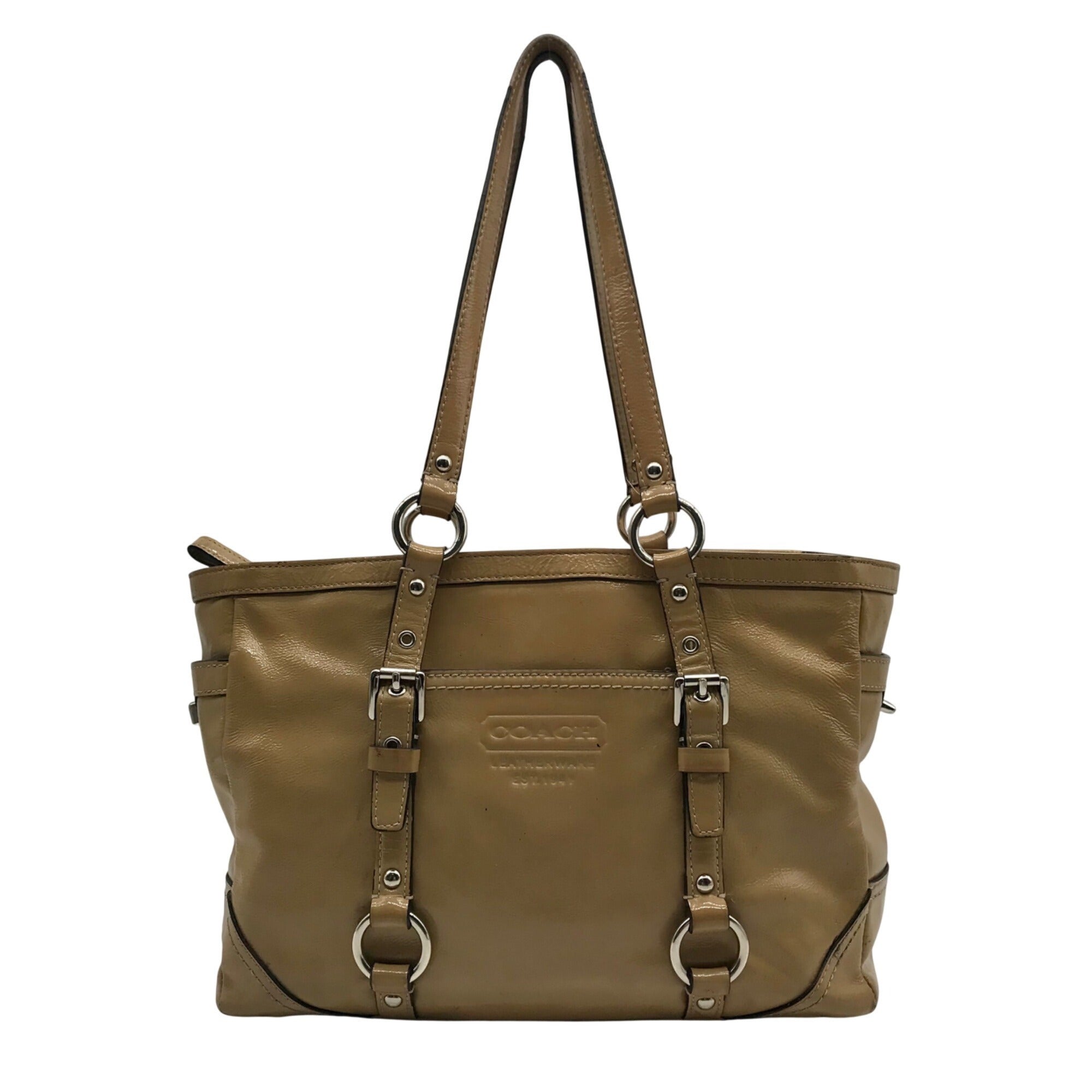 Coach Tan Patent Leather Coach Gallery Tote Bag 10380M