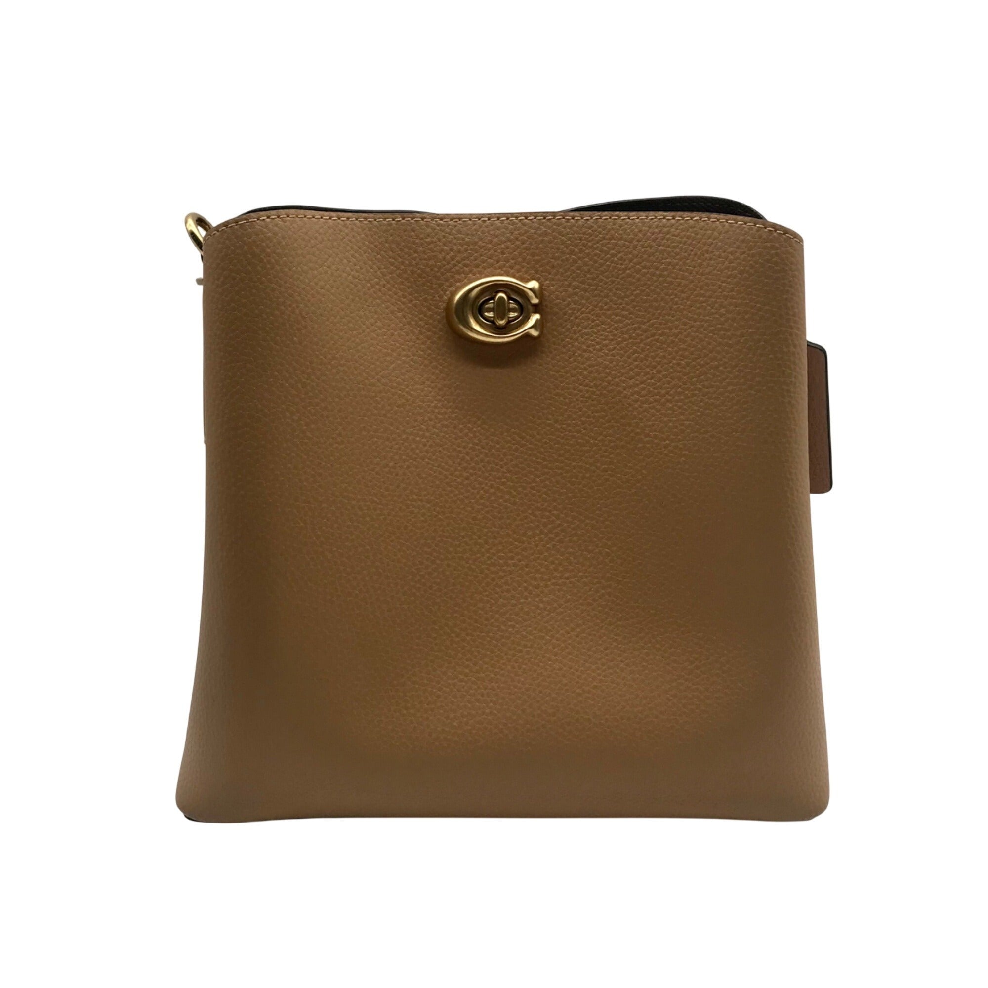 Coach Tan Pebbled Leather Charlie Bucket Bag