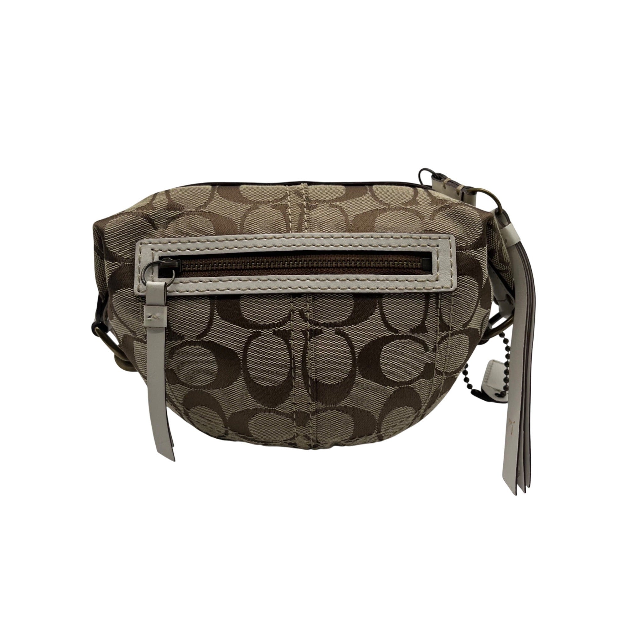 Coach Tan Signature Canvas Hobo Shoulder Bag 10840
