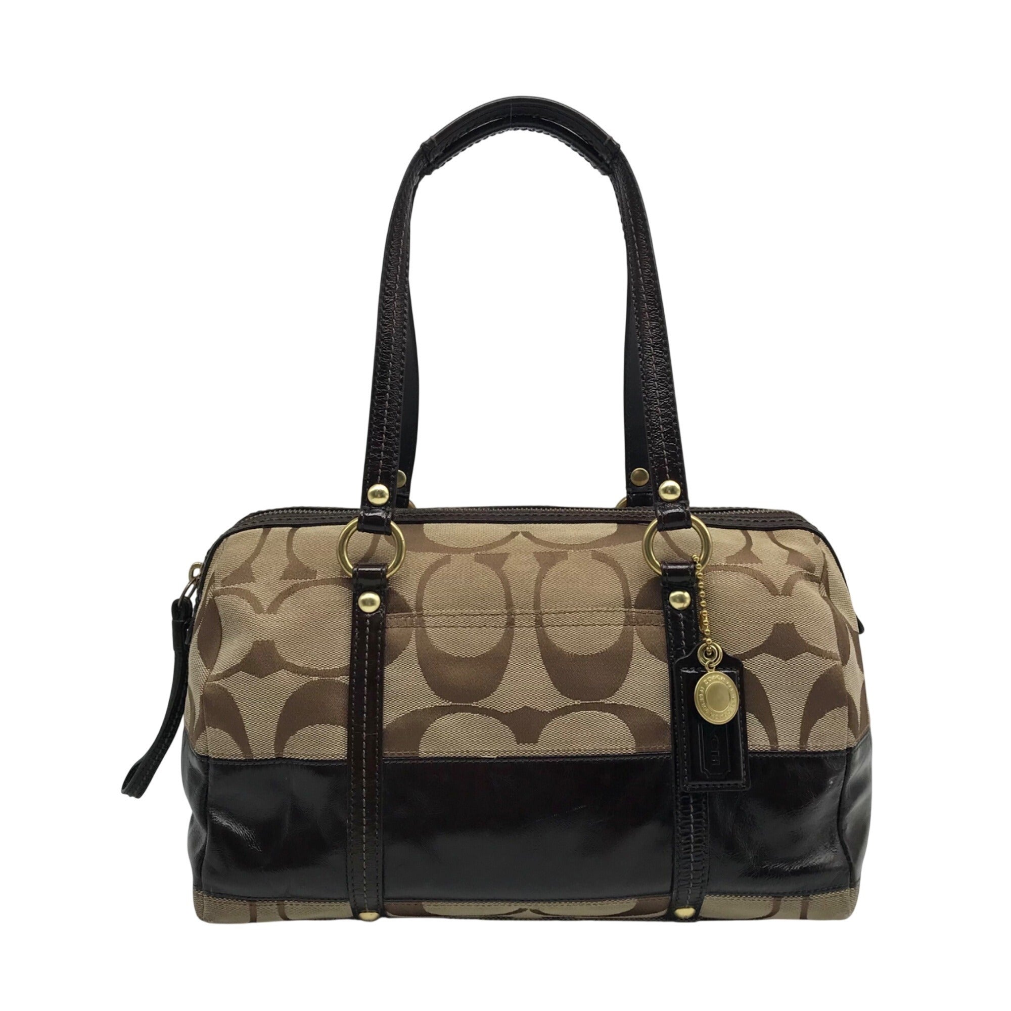 Coach Tan Signature Canvas Shoulder Bag