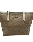 Coach Tan Signature Coated Canvas City Tote Bag-F58292 