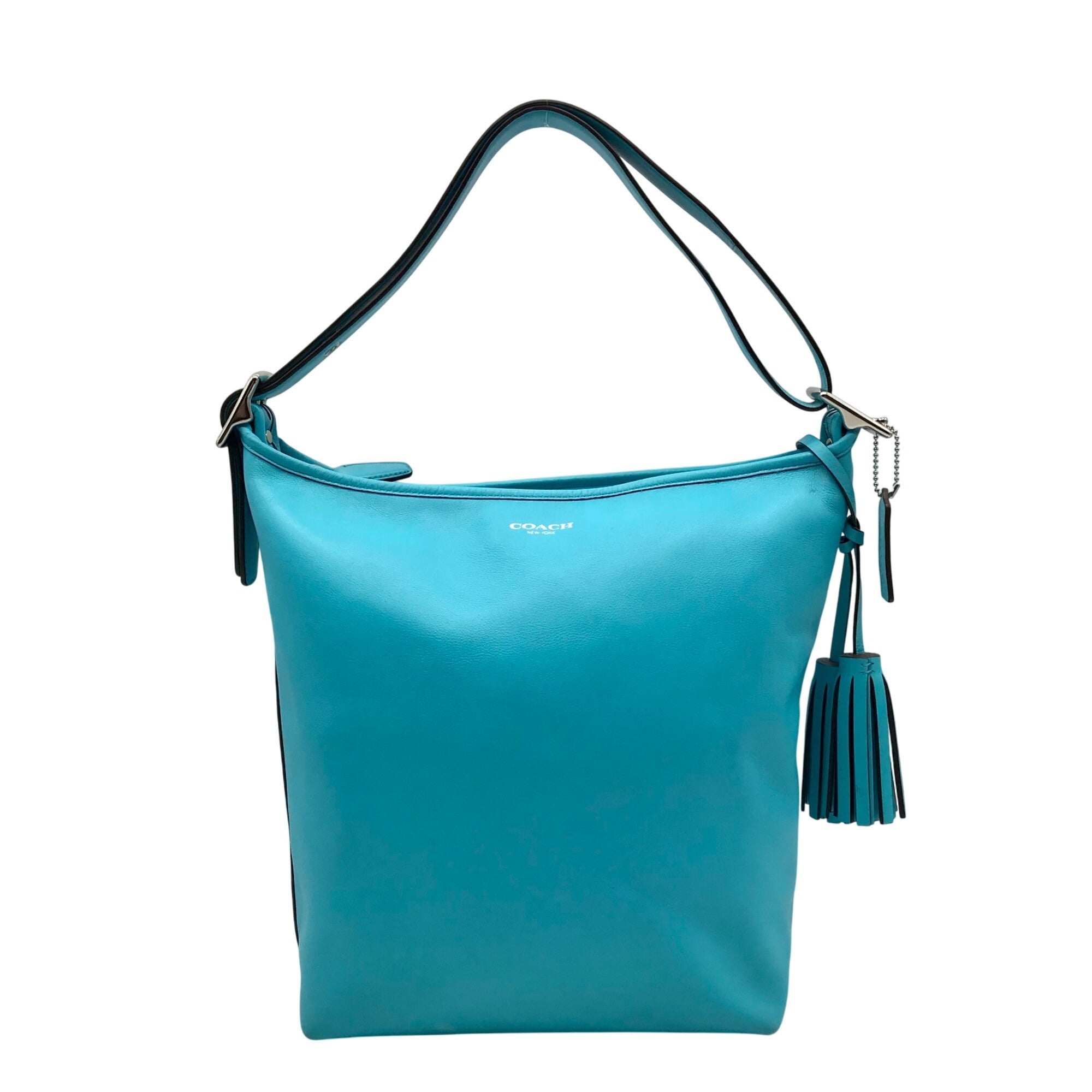 Coach Turquoise Leather Legacy Bucket Shoulder Bag 19889