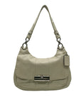 Coach Vintage Ivory Leather Flap Hobo Shoulder Bag-16931