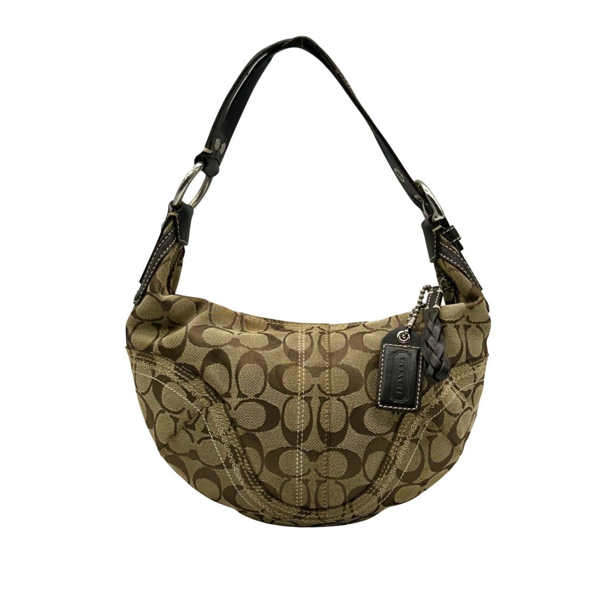 Coach Vintage Khaki Jacquard Canvas Soho Shoulder Bag