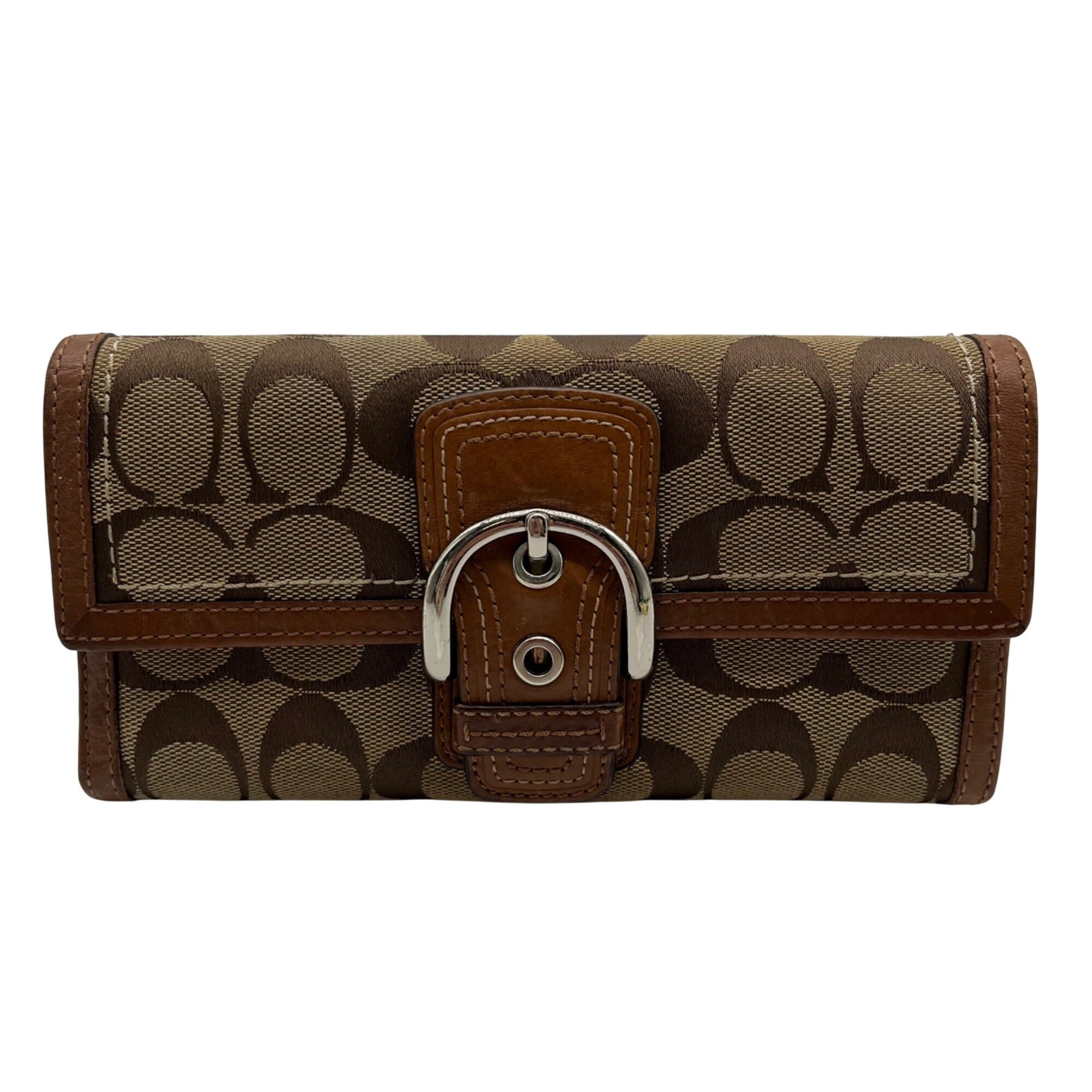 Coach Vintage Signature Soho Buckle Trifold Wallet