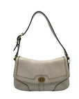 Coach White Leather Hampton Small Shoulder Bag  
