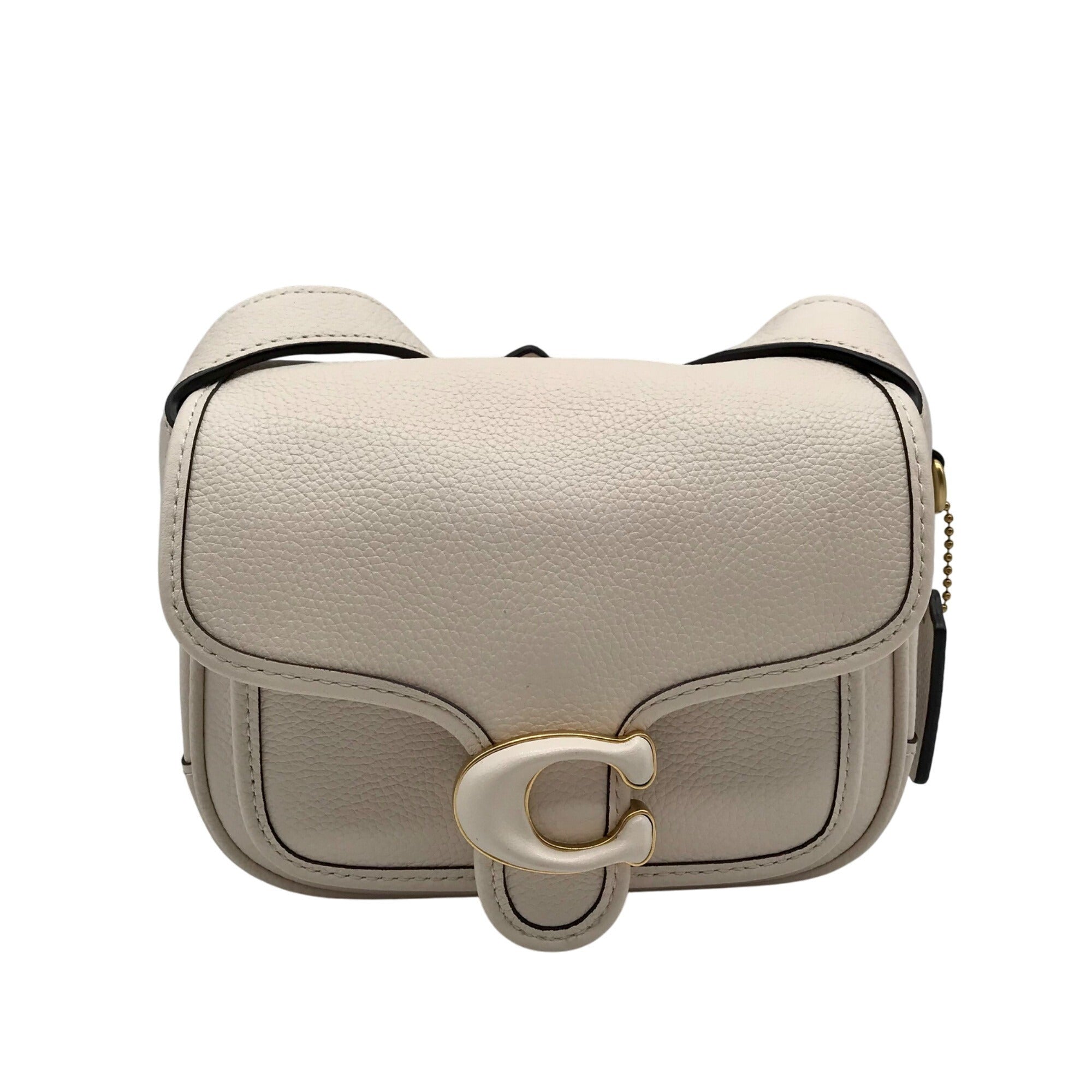 Coach White Pebbled Leather Tabby Messenger 19 Crossbody CJ846