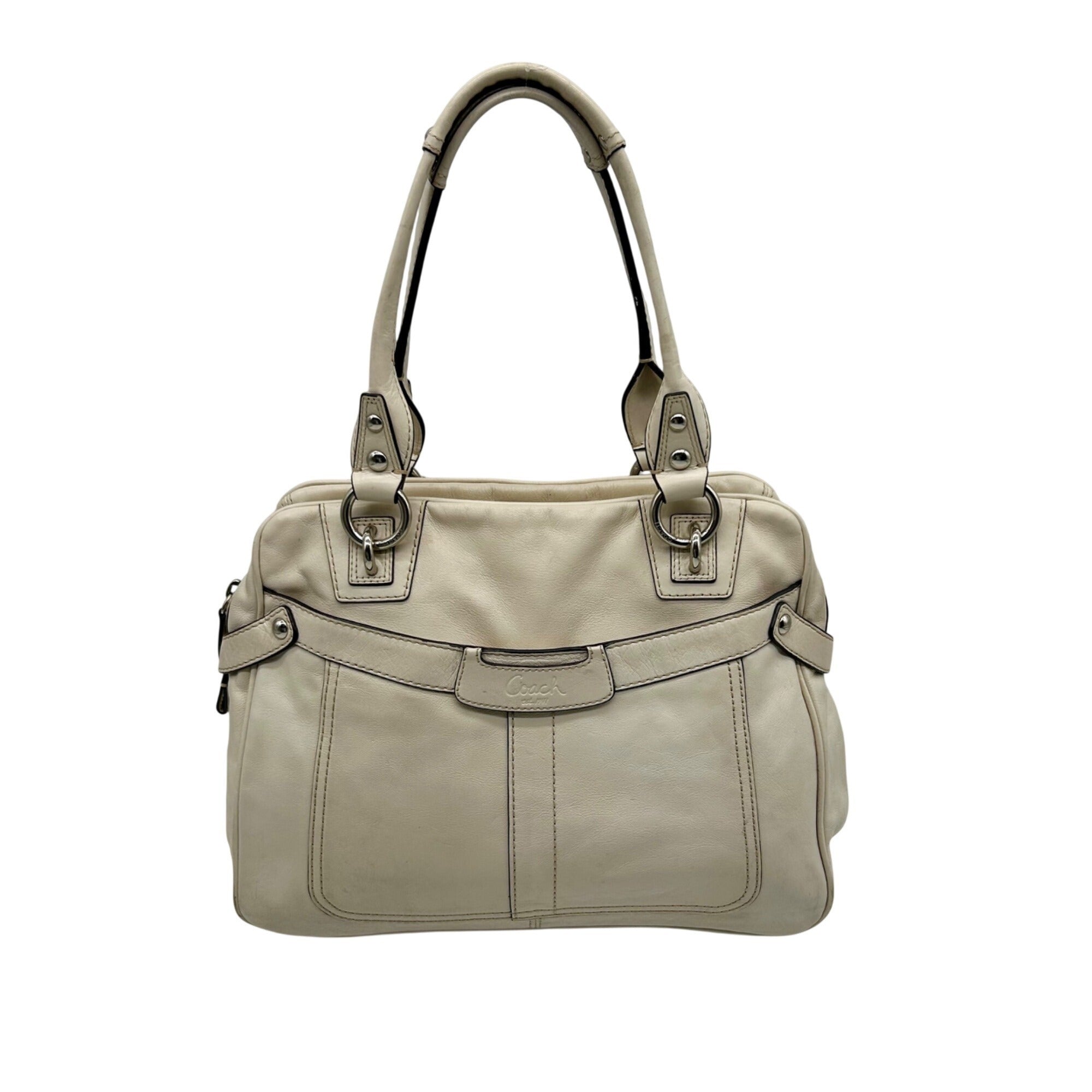 Coach White Soho Leather Satchel