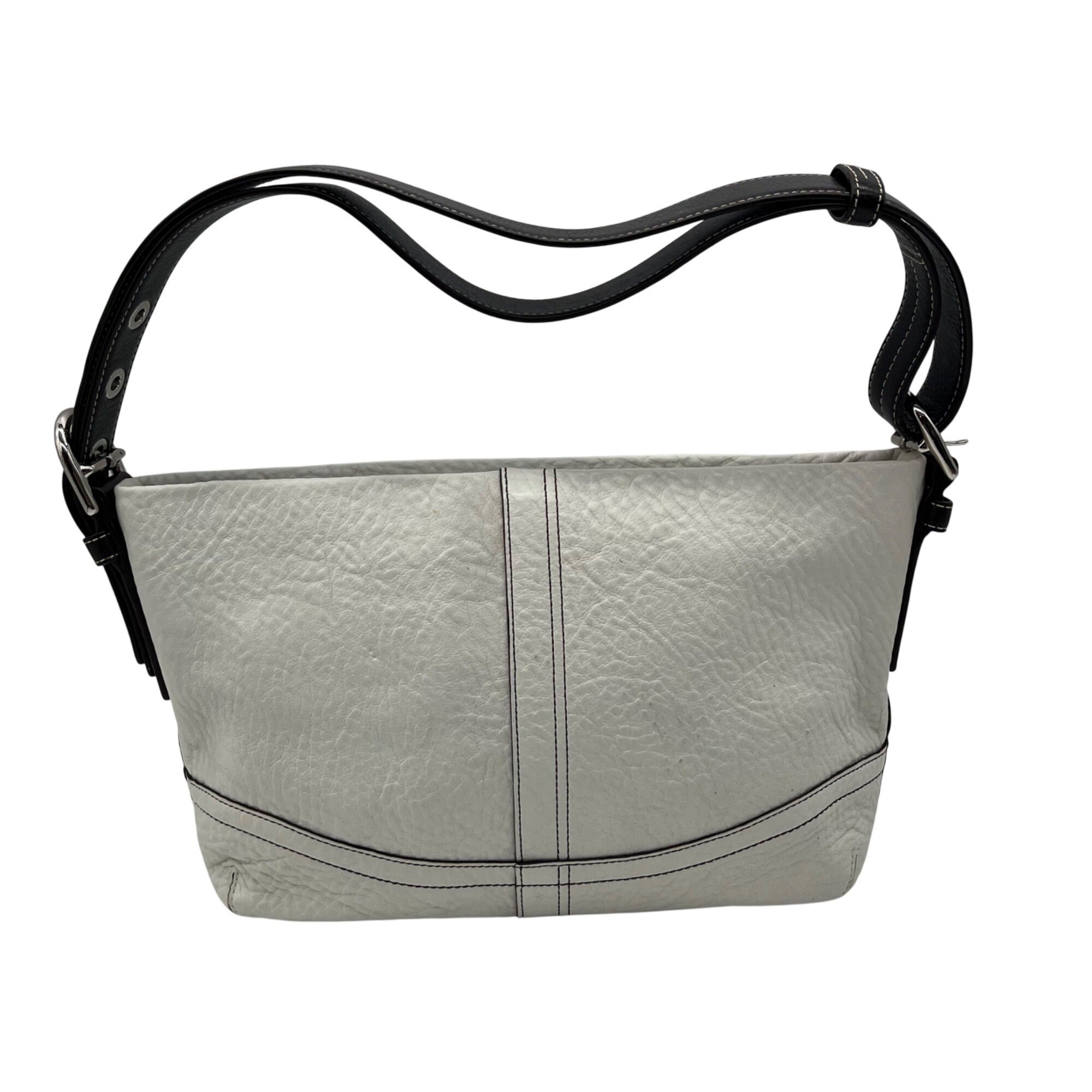 Coach White Vintage Leather Soho Pebbled Hobo Shoulder Bag