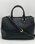 Michael Kors Black Saffiano Leather Savannah Convertible Satchel Bag