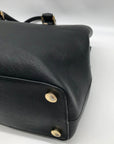 Michael Kors Black Saffiano Leather Savannah Convertible Satchel Bag