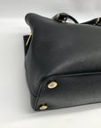 Michael Kors Black Saffiano Leather Savannah Convertible Satchel Bag