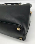 Michael Kors Black Saffiano Leather Savannah Convertible Satchel Bag