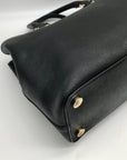 Michael Kors Black Saffiano Leather Savannah Convertible Satchel Bag