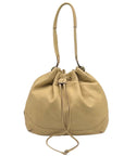 Cole Haan Beige Pebbled Leather Shoulder Bag