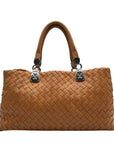 Cole Haan Camel Woven Leather Satchel Bag