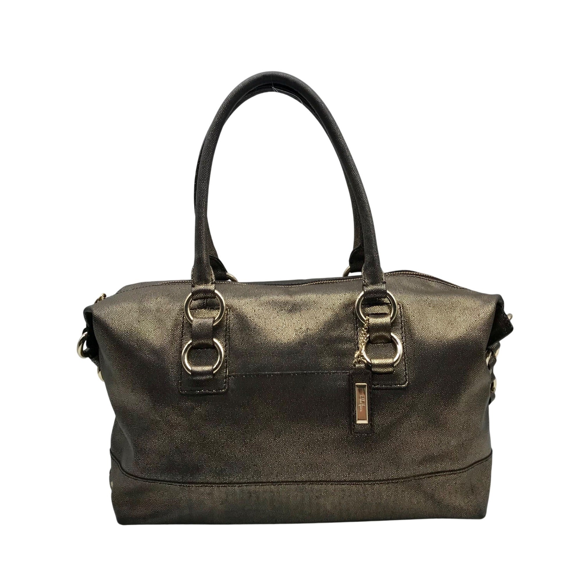 Cole Haan Metallic Bronze Leather Convertible Satchel 
