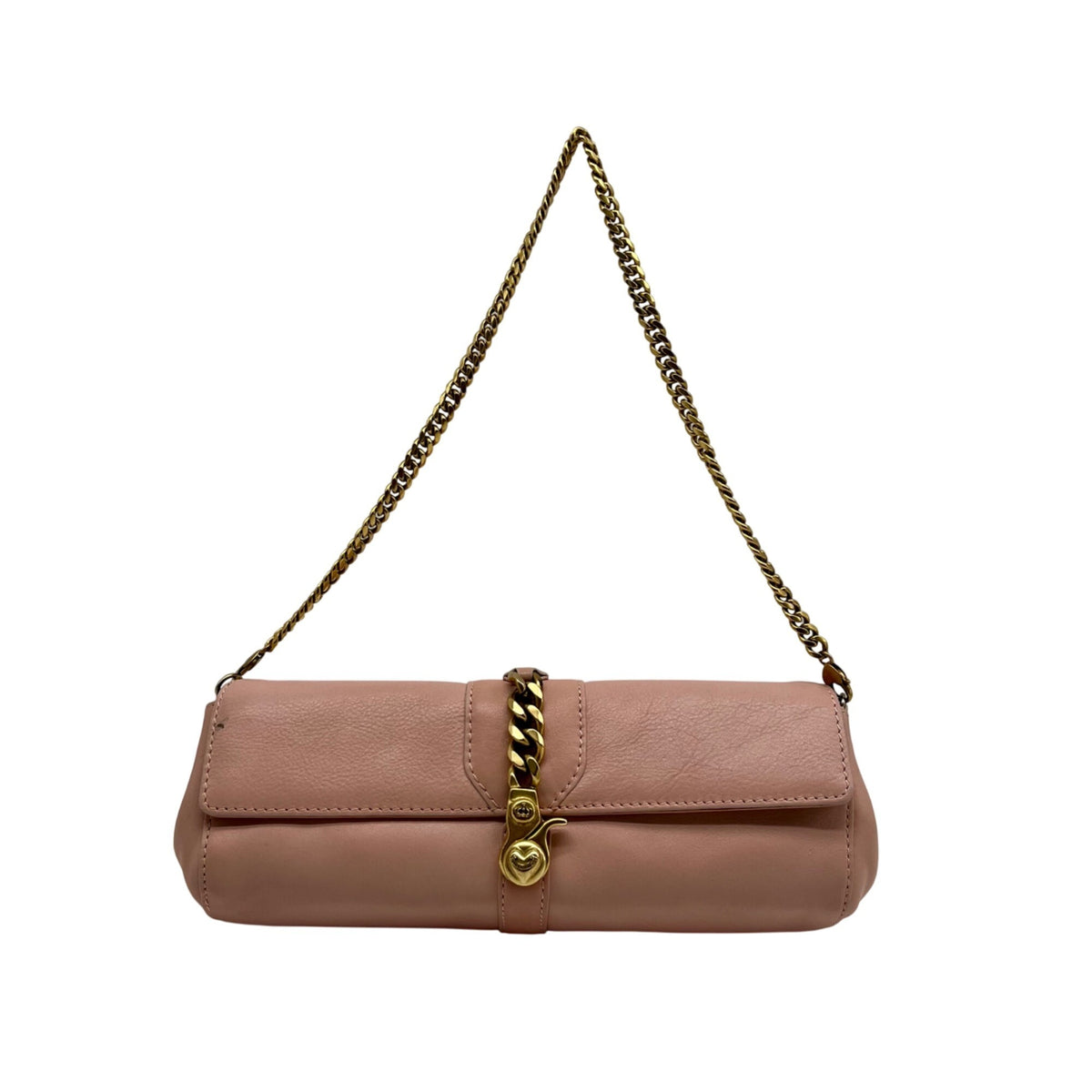 Juicy Couture Pink Faux Leather Vintage Party Clutch