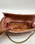 Juicy Couture Pink Faux Leather Vintage Party Clutch