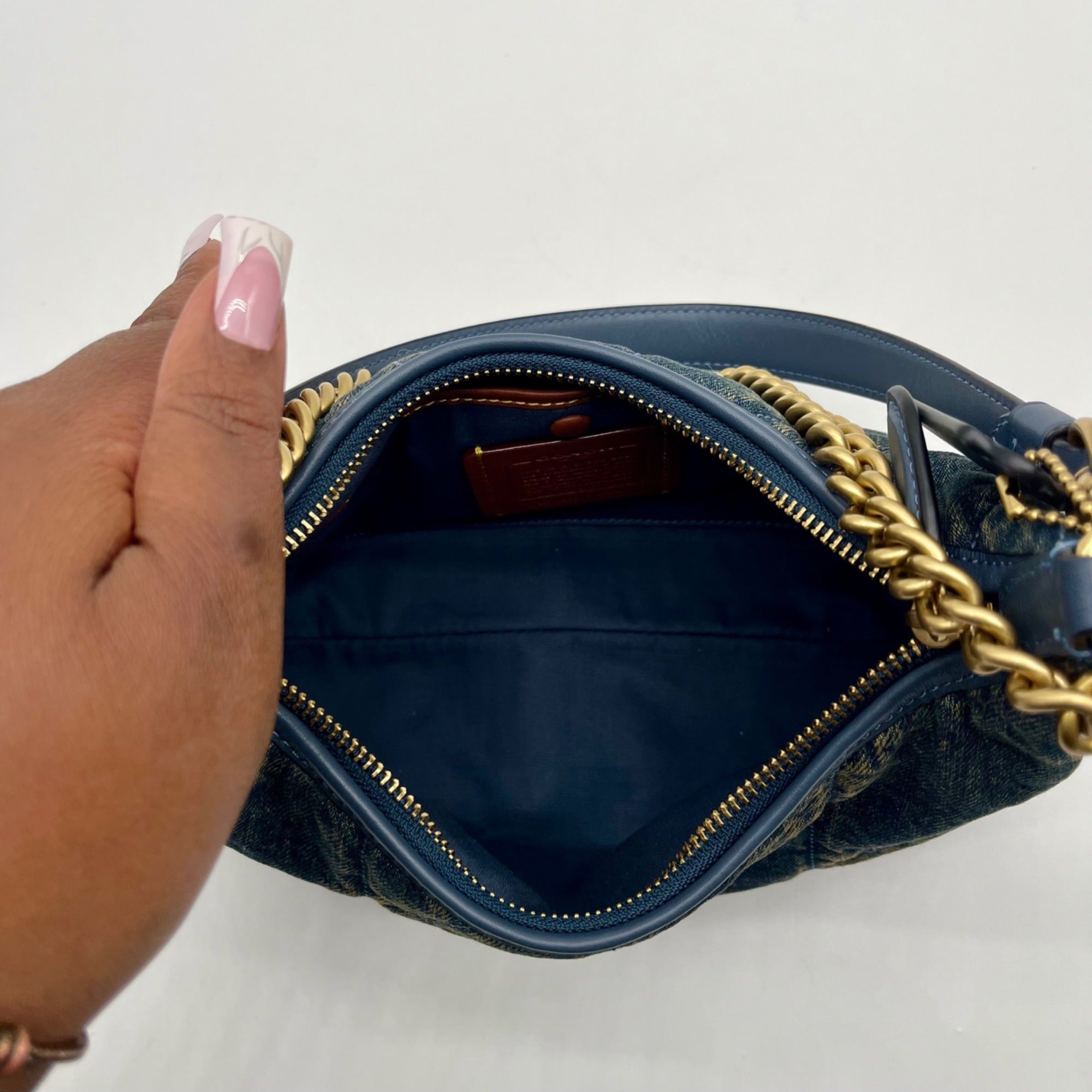 Coach Quilted Denim Juliet Shoulder Bag CDZ67