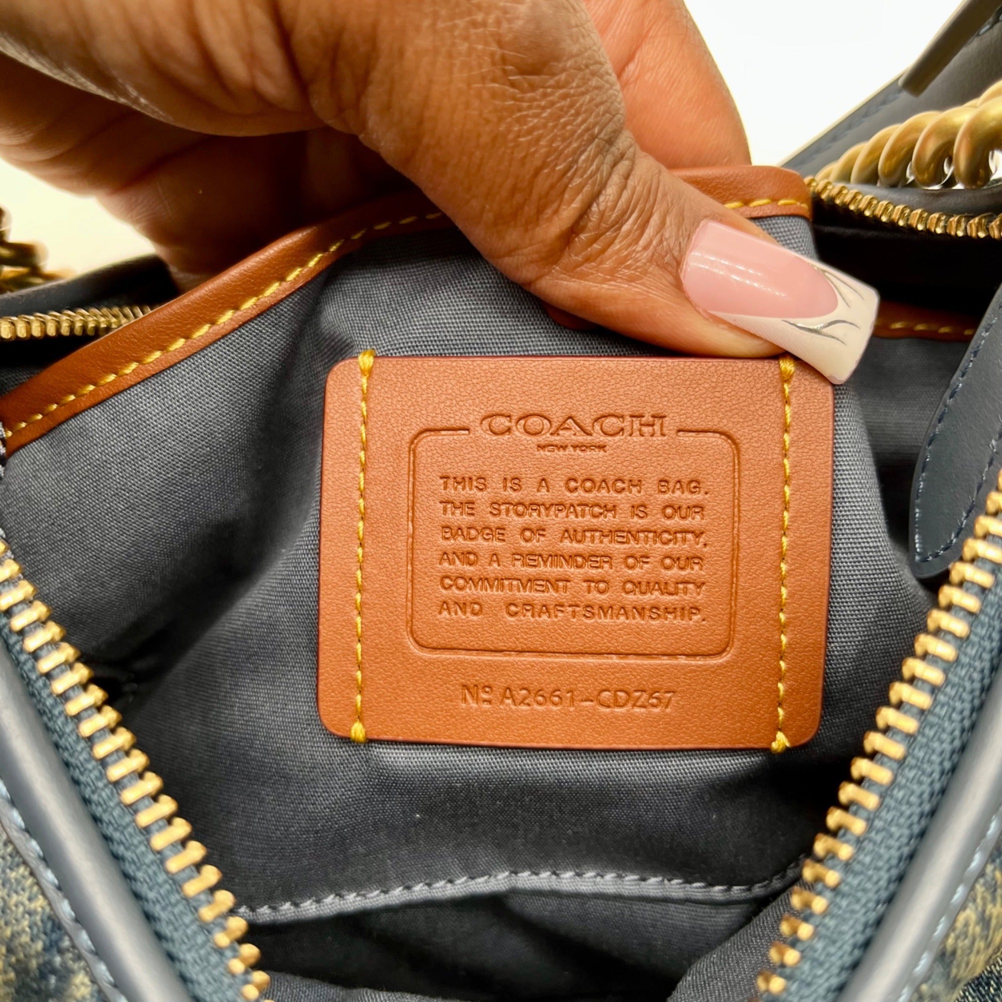 Coach Quilted Denim Juliet Shoulder Bag CDZ67