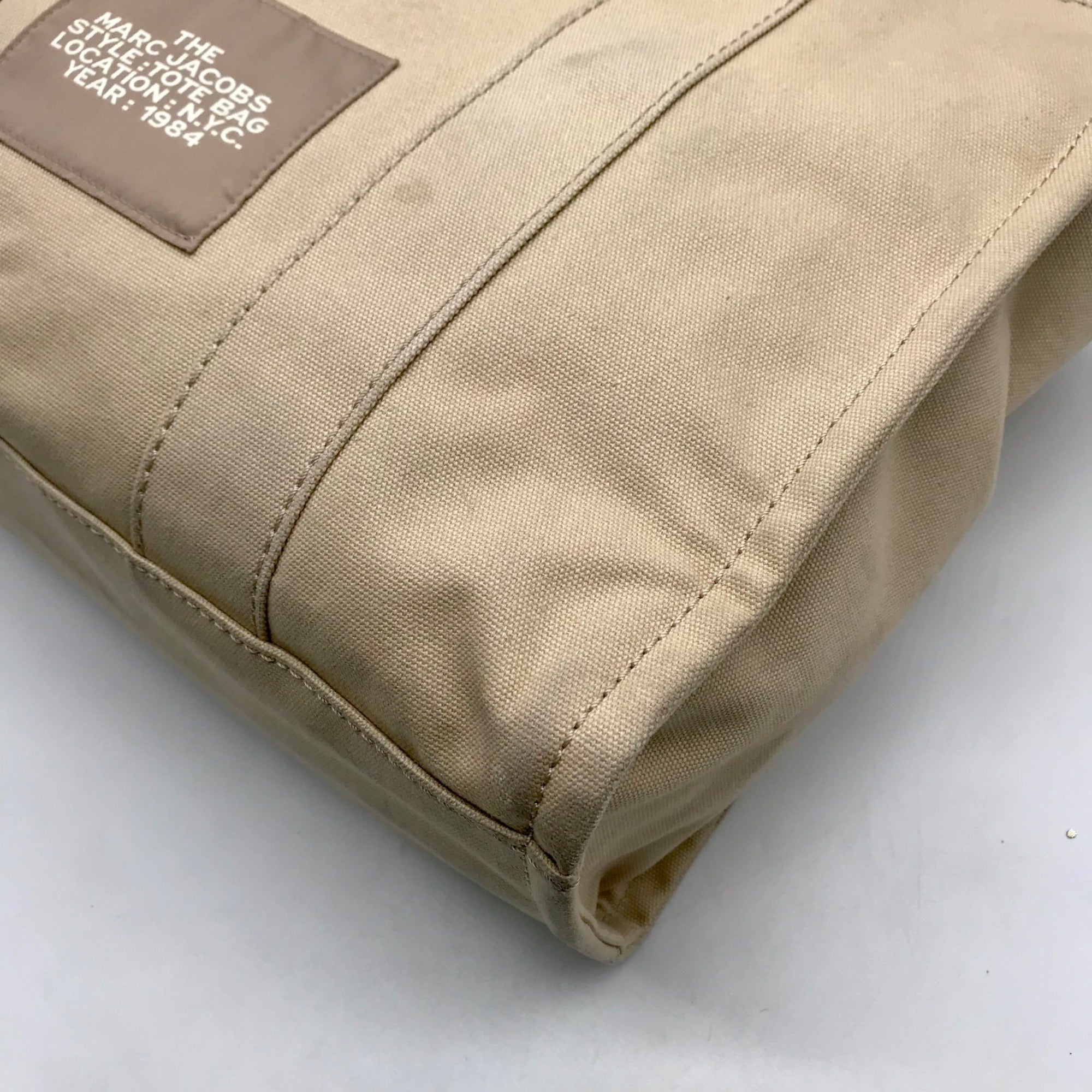 Marc Jacobs Beige Canvas Tote Bag