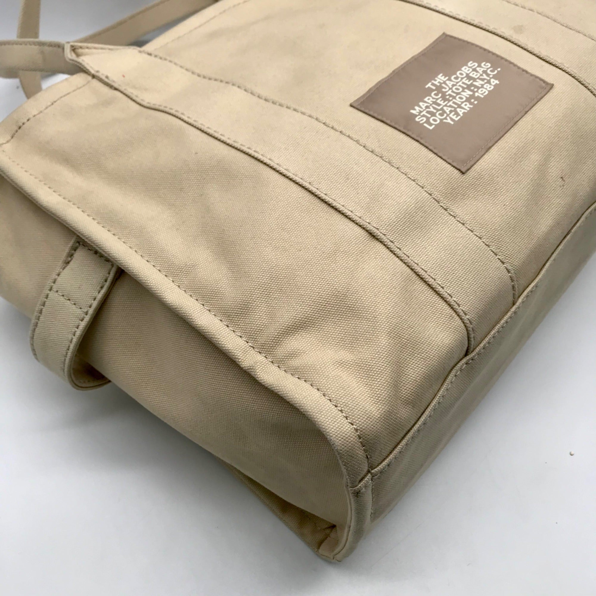 Marc Jacobs Beige Canvas Tote Bag