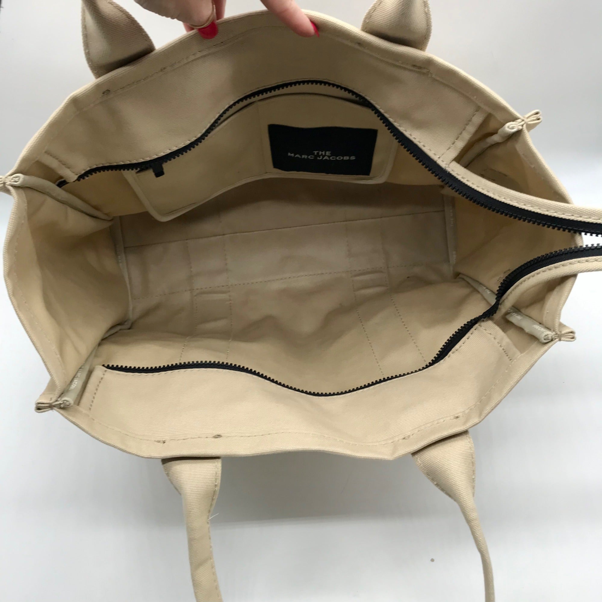 Marc Jacobs Beige Canvas Tote Bag