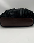 Gambini Black Pleated Suede Shoulder Bag