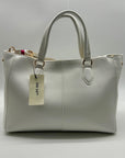 On 34th Bright White Faux Leather Robbinn Medium Satchel Bag