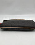 Coach Brown Monogram Coated Canvas Peyton Wristlet