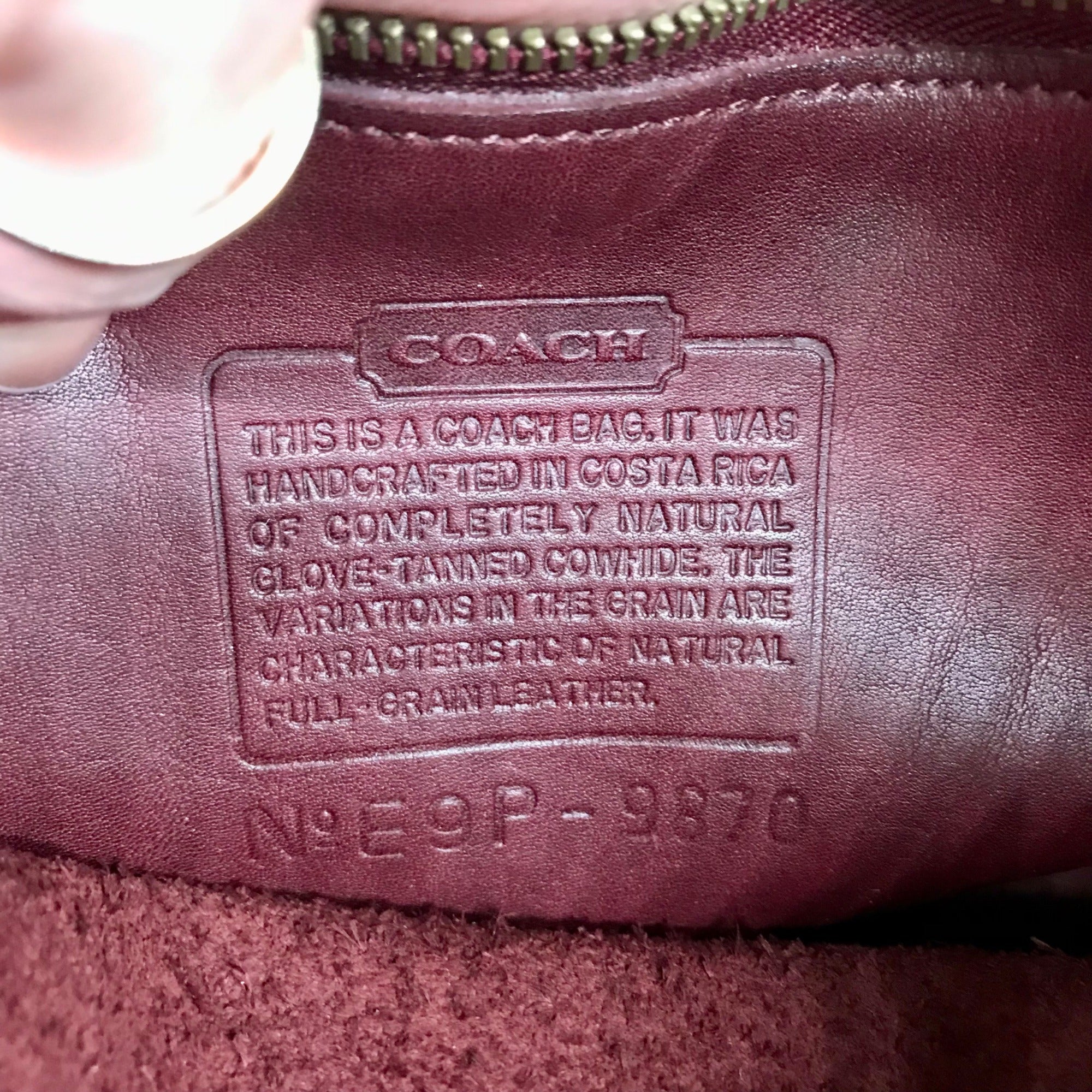 Vintage Coach Mahogany Leather Court Crossbody Bag