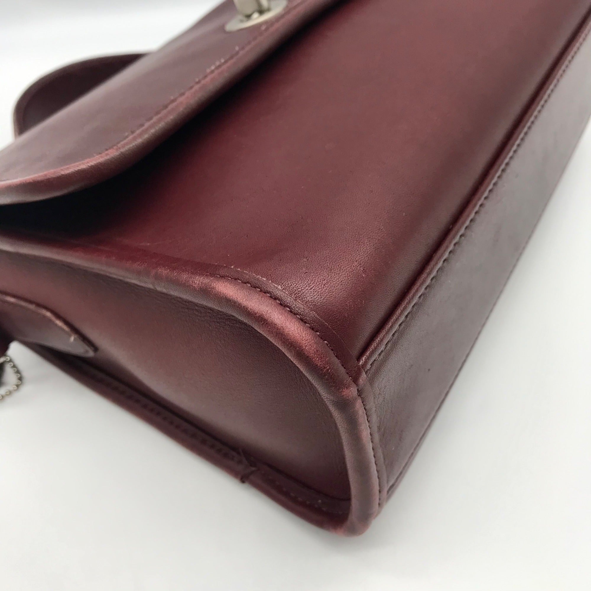 Vintage Coach Mahogany Leather Court Crossbody Bag