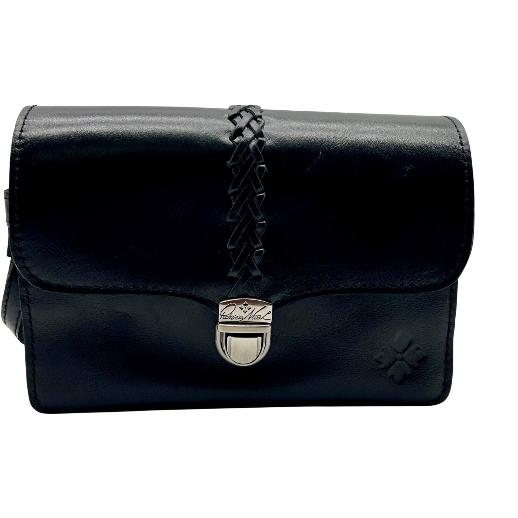 Patricia Nash Black Leather Fringe Crossbody Bag