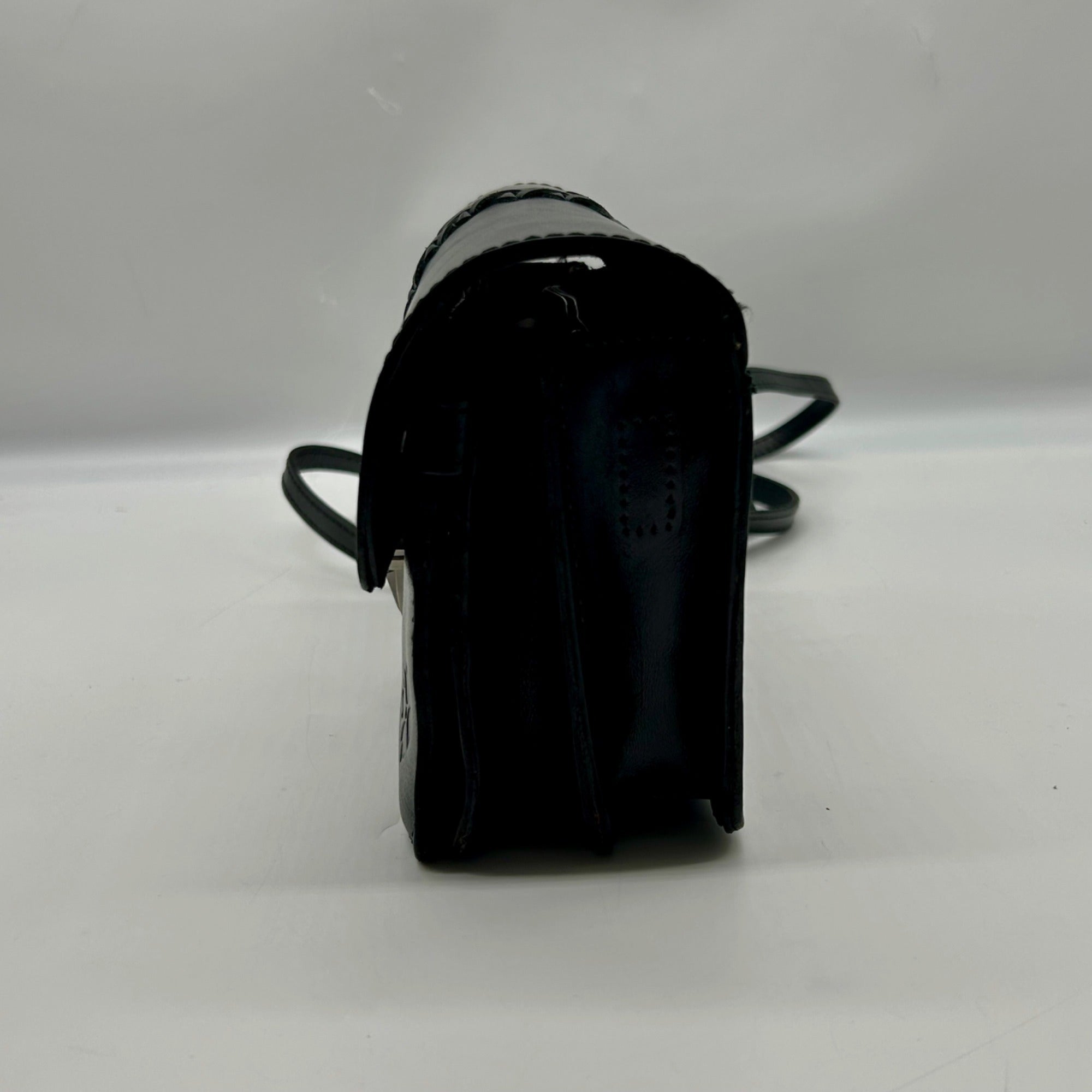 Patricia Nash Black Leather Fringe Crossbody Bag