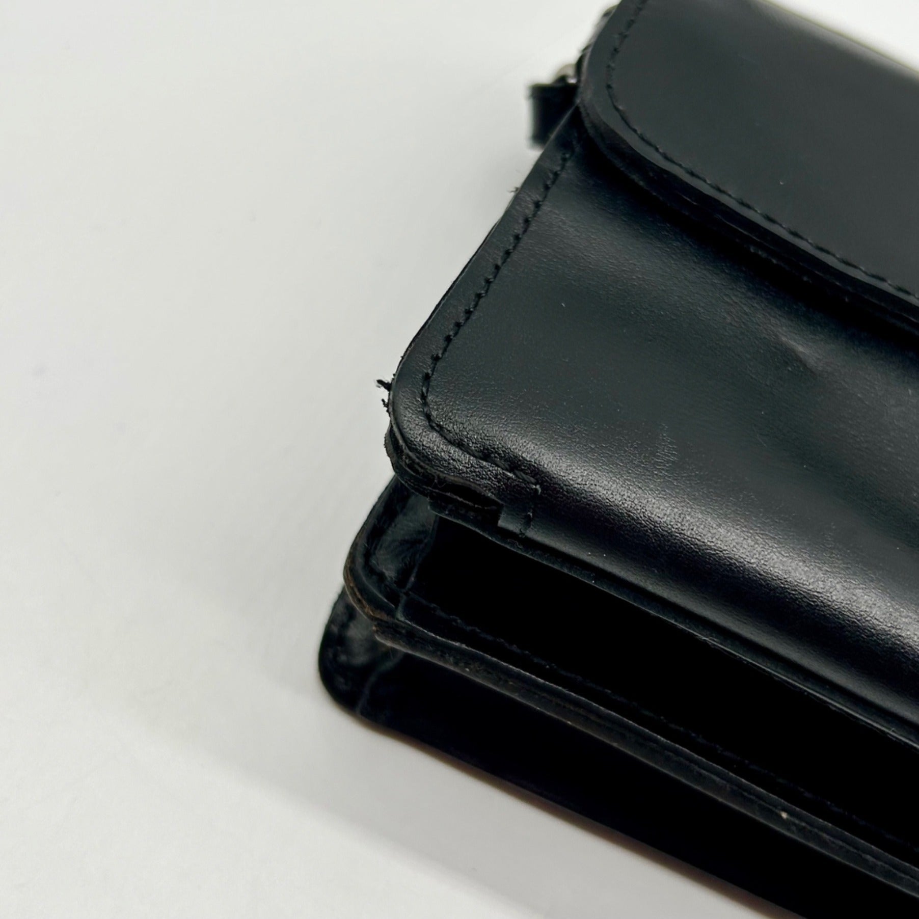 Patricia Nash Black Leather Fringe Crossbody Bag