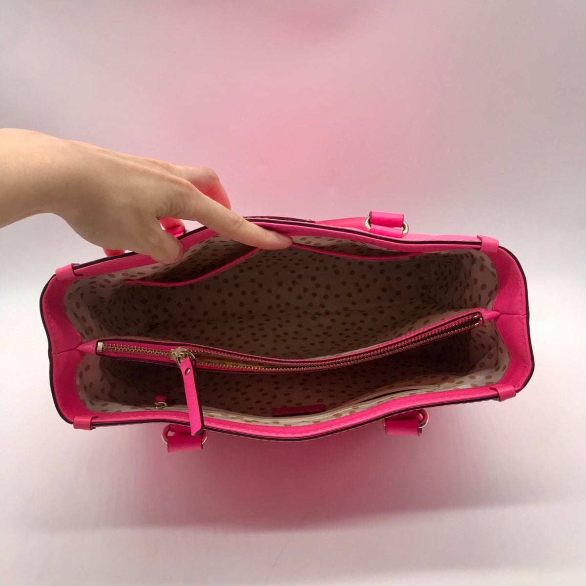 Kate Spade Pink Pebbled Leather Large Satchel