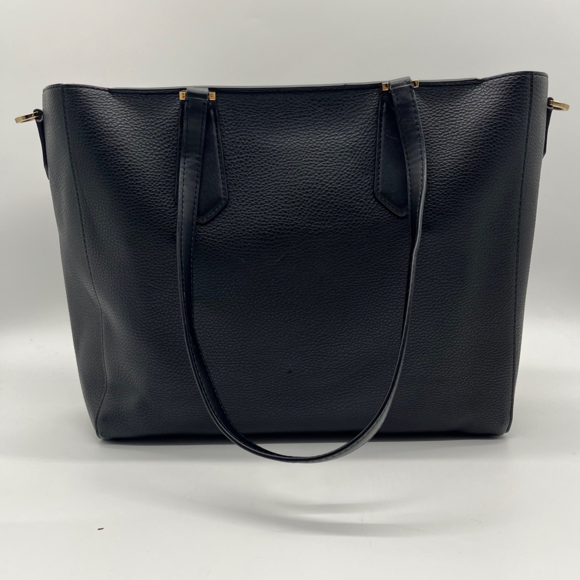 Michael Kors Black Pebbled Leather Kimberly Large Tote Bag