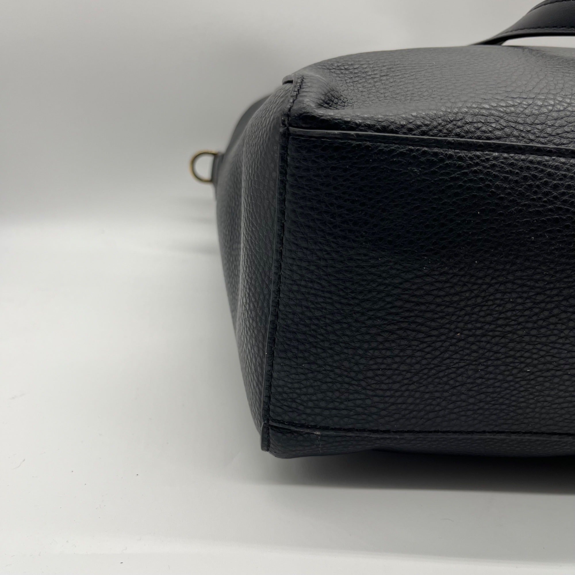 Michael Kors Black Pebbled Leather Kimberly Large Tote Bag