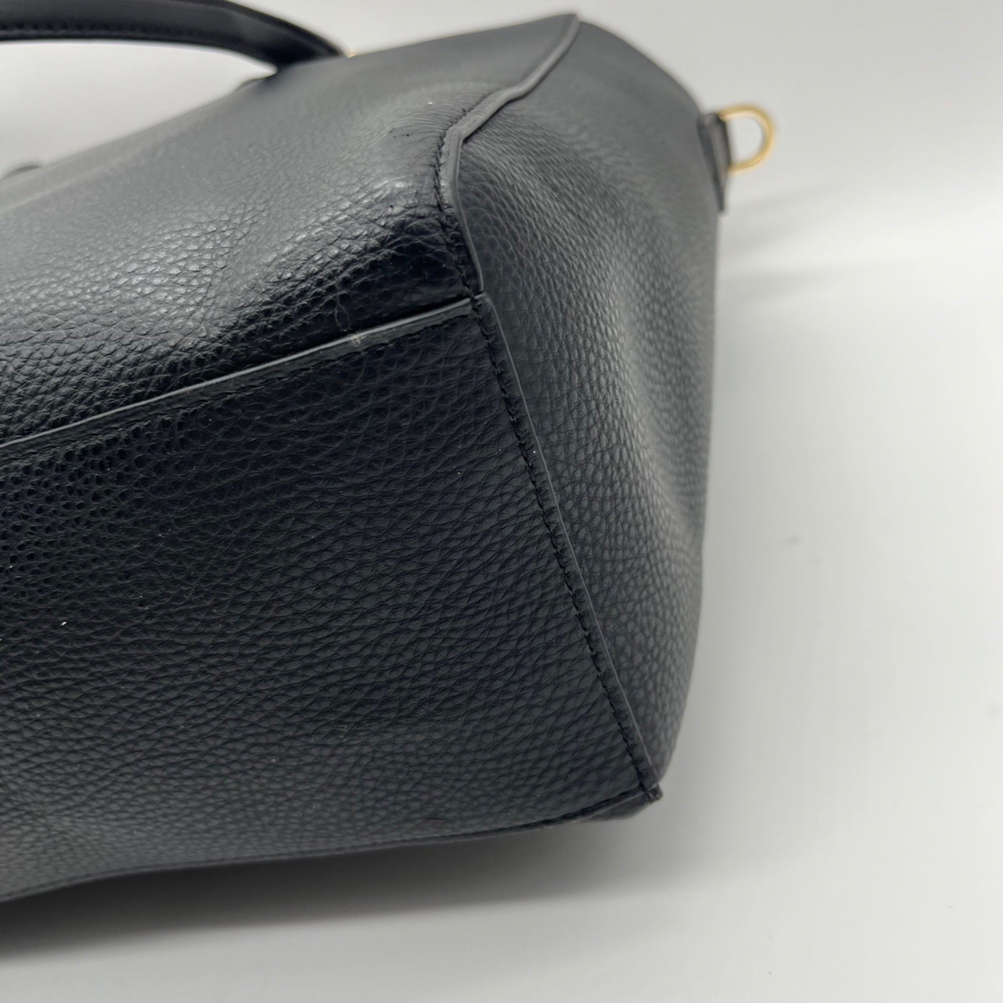 Michael Kors Black Pebbled Leather Kimberly Large Tote Bag
