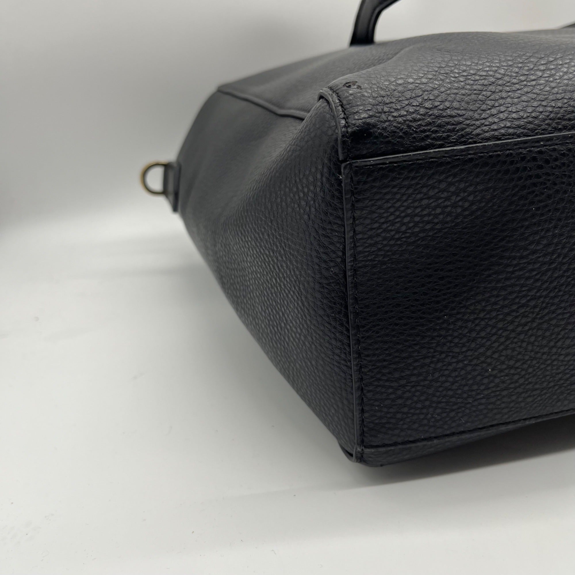 Michael Kors Black Pebbled Leather Kimberly Large Tote Bag