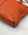 Michael Kors Tangerine Leather Astor Chain Convertible Satchel Bag