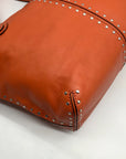 Michael Kors Tangerine Leather Astor Chain Convertible Satchel Bag