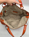 Michael Kors Tangerine Leather Astor Chain Convertible Satchel Bag